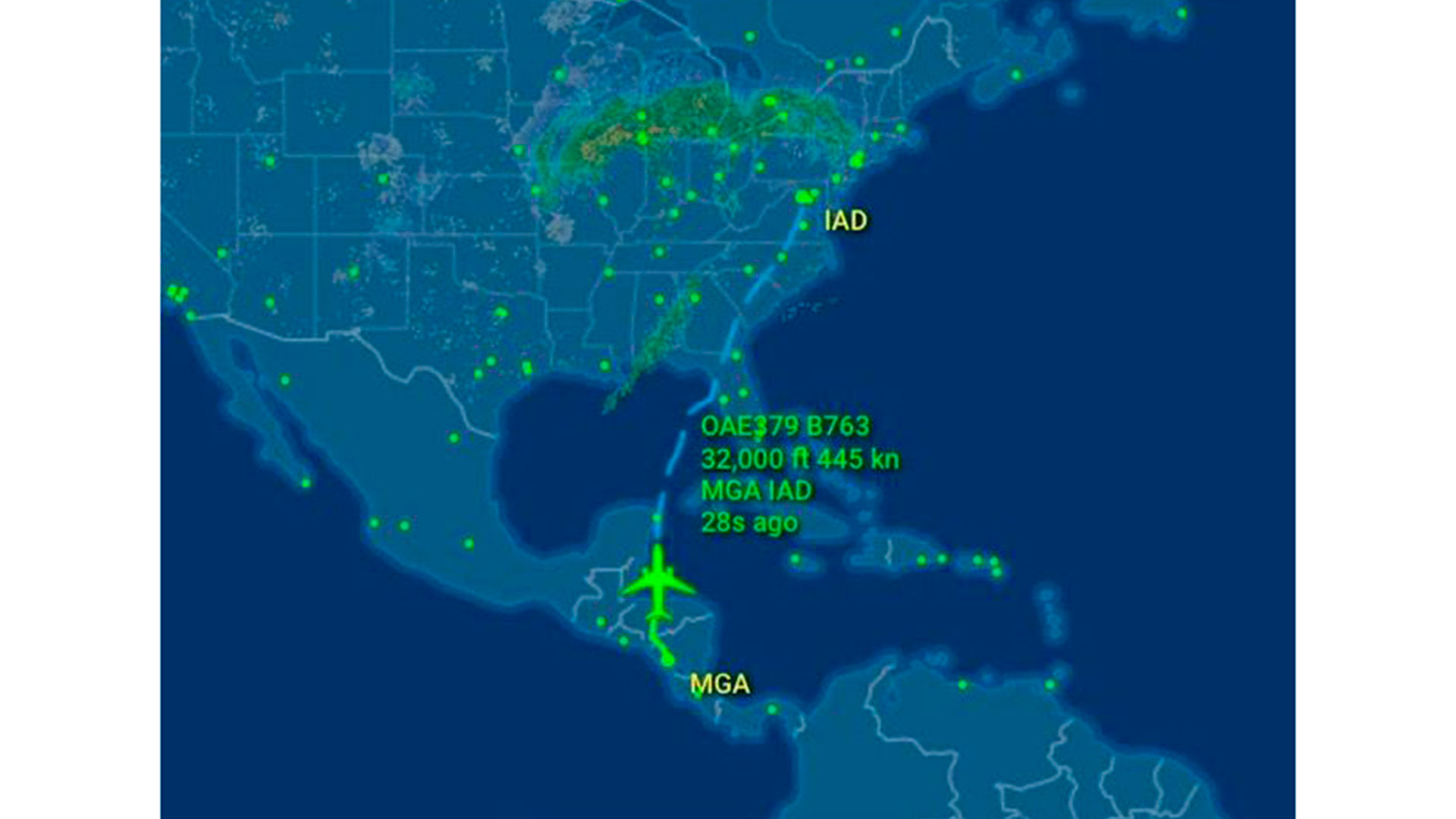 Trayectoria del vuelo de los presos políticos.